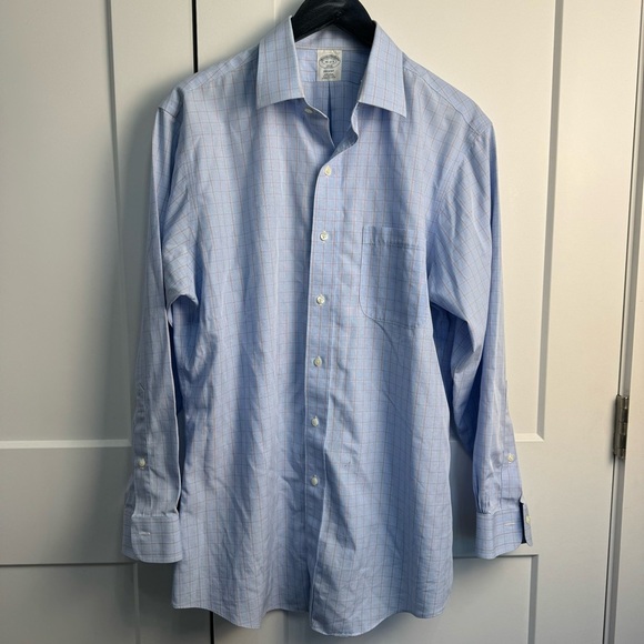 Brooks Brothers Other - Brooks Brothers Regent Men's Long Sleeve Button Up Shirt Size 16 Blue Orange